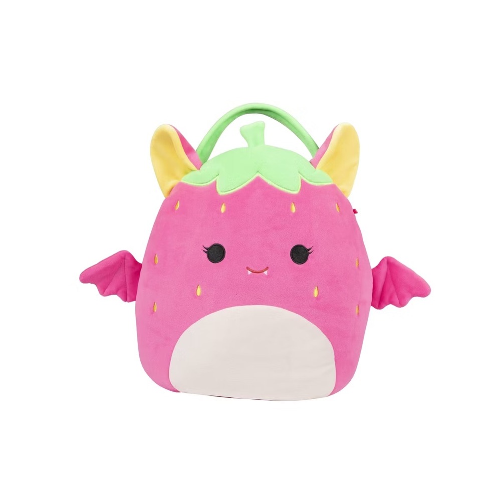 Squishmallows Gwendolyn the Neon Strawberry‎ Bat Halloween Treat Pail